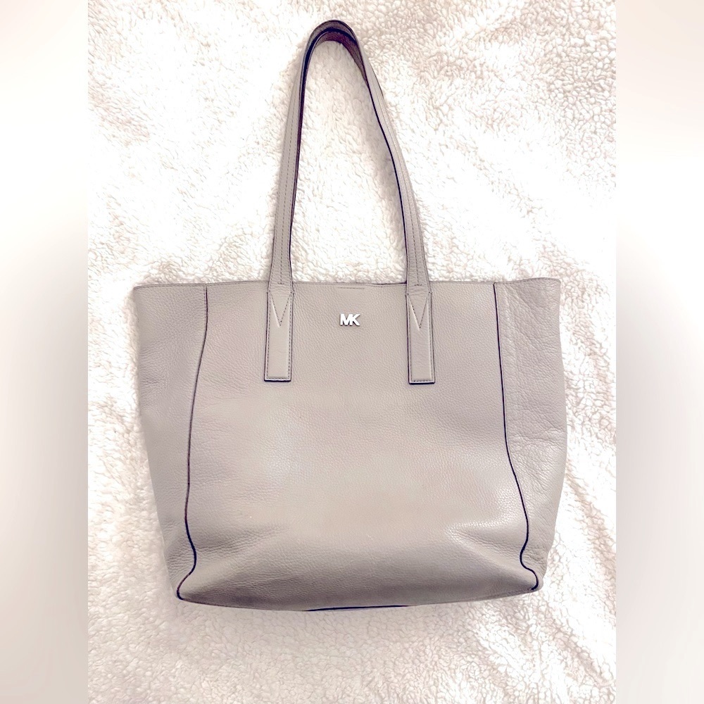 Michael Kors Junie gray leather tote bag